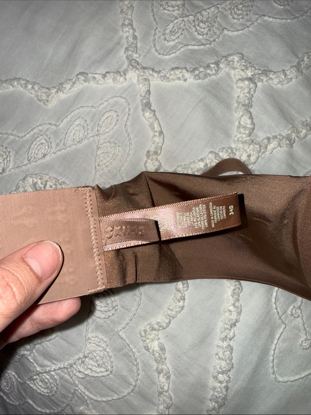 SKIMS Molded Push up  Bra in Brown Taupe - Picture 8 of 8
